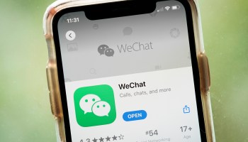 The WeChat app is displayed in the App Store on an Apple iPhone.