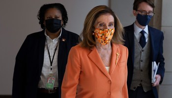 Speaker of the House Rep. Nancy Pelosi, wearing a face mask, on Capitol Hill, on Sept. 8, 2020.