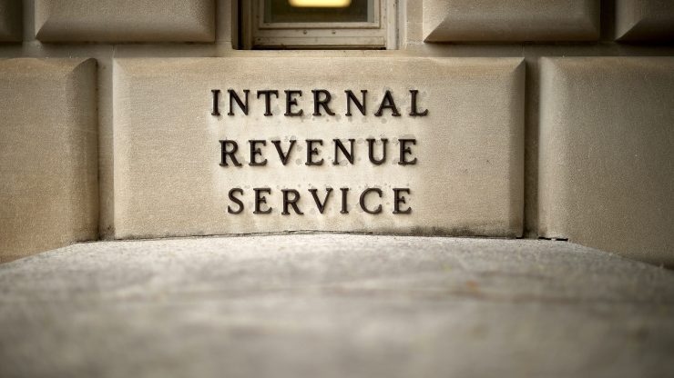 The Internal Revenue Service headquarters seen in April