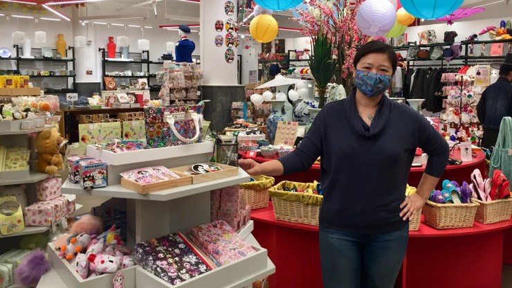 Joanne Kwong at one of Pearl River Mart's locations.