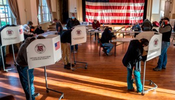 Voters cast their ballots in Hillsboro, Virginia, on Nov. 3, 2020.