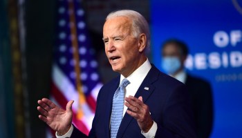 President-elect Joe Biden announces key cabinet nominees at a press conference on Nov. 24 in Wilmington, Delaware.