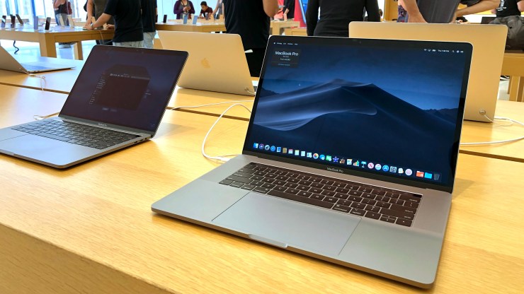 The MacBook Pro laptop is displayed at an Apple Store in 2019 in Corte Madera, California.