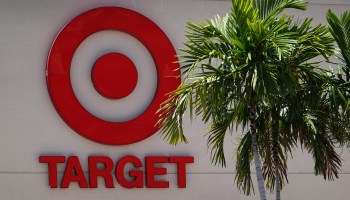 A Target logo sign is seen on a store in Miami, Florida, in August.