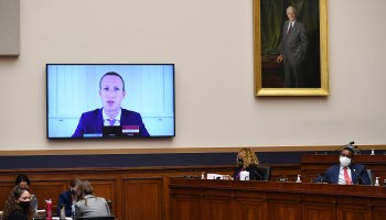 Facebook CEO Mark Zuckerberg testifies before the House Judiciary Subcommittee on Antitrust, Commercial and Administrative Law on Online Platforms and Market Power in July on Capitol Hill.
