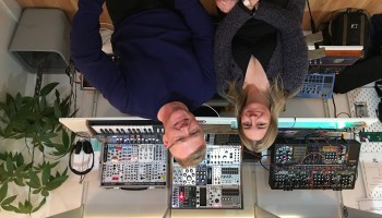 Photo of Tom Butcher and Cindy Reichel in their music electronics store in Seattle