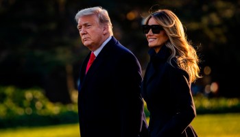 The president and first lady Melania Trump depart the White House for Mar-a-Lago last week.