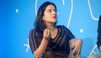 Reshma Saujani, founder of Girls Who Code, speaks at a conference. Saujani says the new administration should press companies to bring back female employees who have left the workforce.