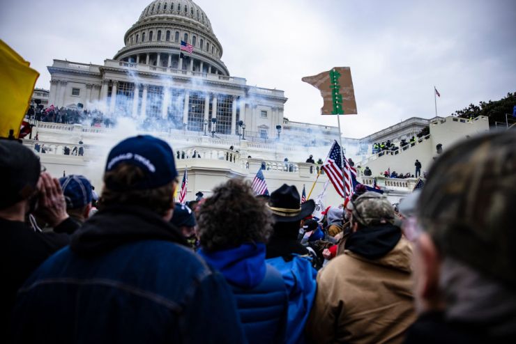 Supporters of then-President Donald Trump storm the U.S. Capitol on January 6, 2021.