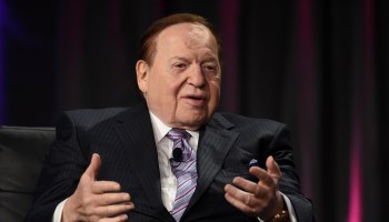 The late Las Vegas Sands Corp. Chairman and CEO Sheldon Adelson speaks at the Global Gaming Expo (G2E) 2014 at the Venetian Las Vegas on October 1, 2014 in Las Vegas, Nevada.