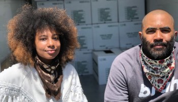 Gabrielle E.W. Carter and Derek Beasley of Tall Grass Food Box, which strengthened Black growers' supply chain to get fresh food to customers.