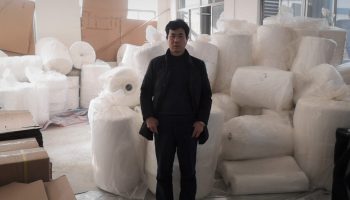 Manufacturer Qian Wensheng is stuck with rolls of substandard melt-blown fabric that he cannot use in face masks.