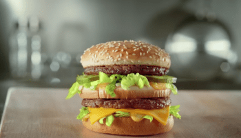 A McDonald's Big Mac sandwich on a counter. The idea of the Big Mac index is that by drawing such comparisons across countries, you can determine whether prices are too high or too low relative to overall economic output.