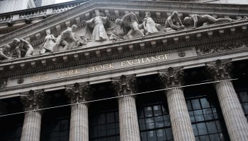 The New York Stock Exchange stands in lower Manhattan on January 3, 2019 in New York City.