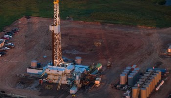An oil drilling rig in North Dakota in 2013.