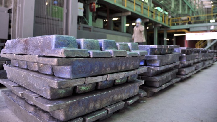 Ingots of silver in Potosi, Bolivia on October 24, 2014.