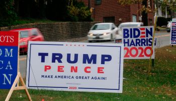 Trump and Biden 2020 campaign signs