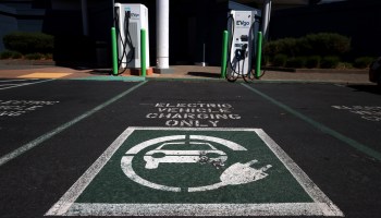 Electric car chargers on Sept. 23, 2020, in Corte Madera, California.