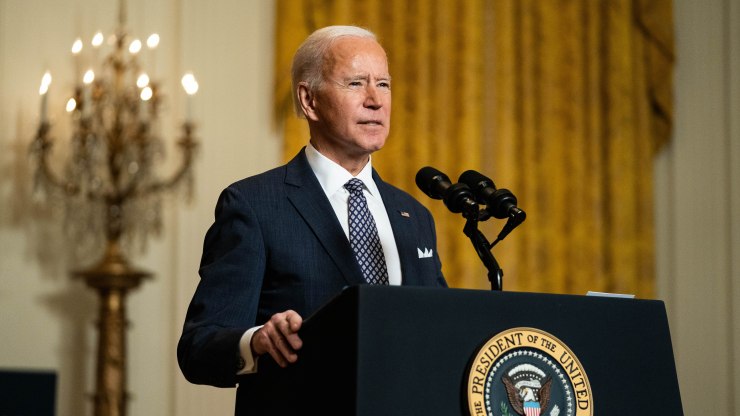 President Joe Biden speaks at a virtual meeting of the Munich Security Conference.