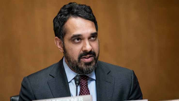Bharat Ramamurti speaks during a hearing before the commission on December 10, 2020 on Capitol Hill in Washington, DC.