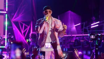Bad Bunny performs during the 2020 Spotify Awards in Mexico City.