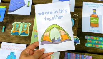 A greeting card with the message: "We are in this together"