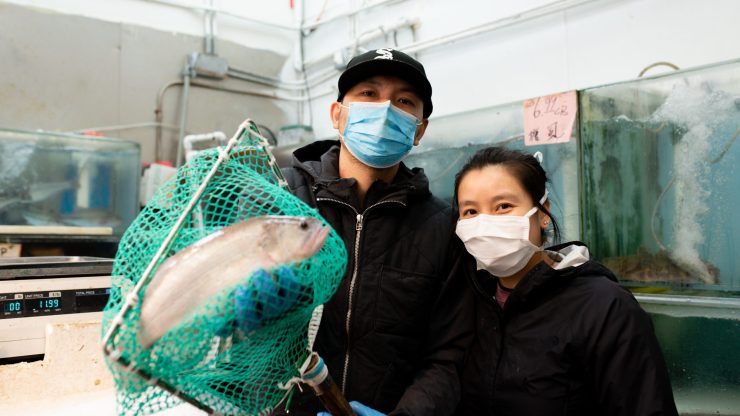 Finnie Phung and her husband run Green Fish Seafood Market in Oakland, California.