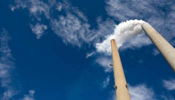 The smoke stacks at American Electric Power's Mountaineer coal power plant in New Haven, West Virginia, October 30, 2009.