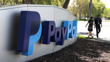 The PayPal company sign.