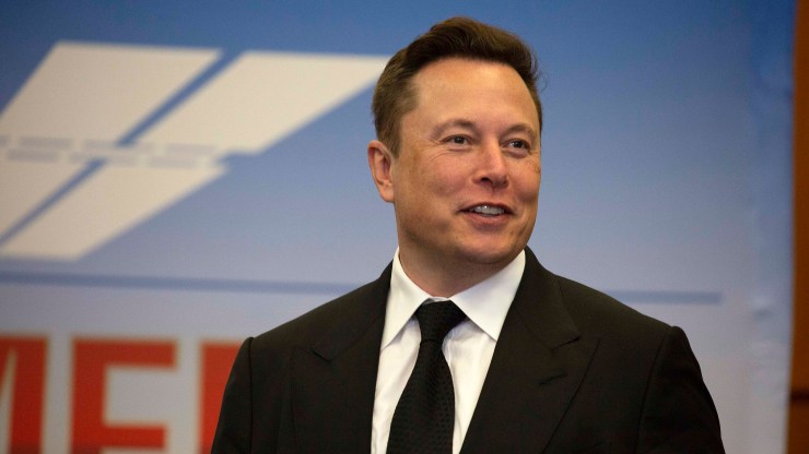 Elon Musk, CEO of Tesla and SpaceX, at a press conference at the Kennedy Space Center on May 27, 2020 in Cape Canaveral, Florida.