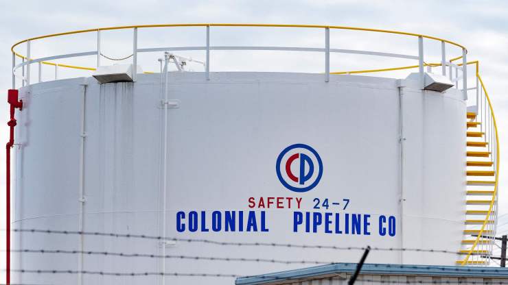A fuel tank reads "Colonial Pipeline Co."