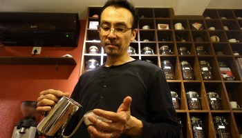 Keiichi Nakayama said his coffee shop called Rumors, is the first in Shanghai to specialize in hand poured coffee more than a decade ago.