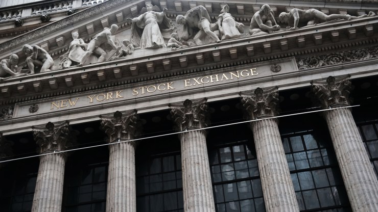 The New York Stock Exchange stands in lower Manhattan on January 3, 2019.