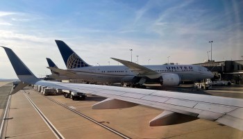 A United Airlines plane made by Boeing at the gate at Dulles International Airport in Virginia on March 12, 2021.