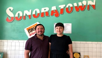 Jennifer Feltham and Teo Diaz are owners of Sonoratown, a taqueria in downtown Los Angeles.