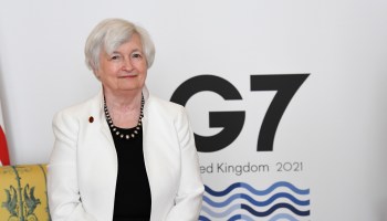 U.S. Treasury Secretary Janet Yellen at the G7 Finance Ministers Meeting in London on June 5, 2021.