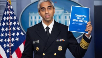 US Surgeon General Dr. Vivek H. Murthy speaks during a press briefing in the Brady Briefing Room of the White House in Washington, DC on July 15, 2021.