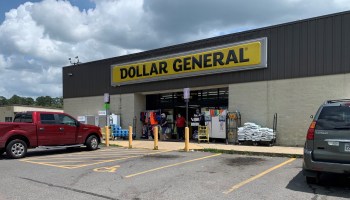 The façade of a Dollar General store.