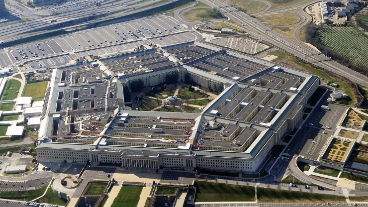 An aerial shot of the U.S. Pentagon from December 2011.