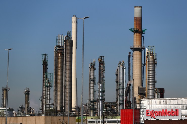 An ExxonMobil refinery in Rotterdam, the Netherlands.