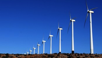A windfarm is seen 30 December 2006 near Palm Springs, California.