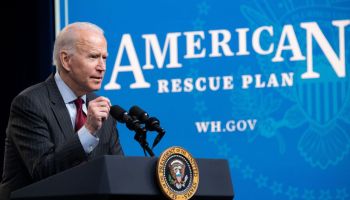 President Joe Biden speaks about the American Rescue Plan and the Paycheck Protection Program for small businesses in February.