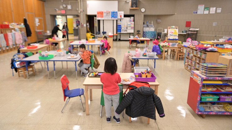 Pre-K students at Yung Wing School in New York City.