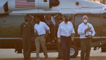 President Joe Biden exits Air Force One