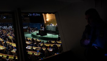 President Joe Biden addresses the U.N. General Assembly on Tuesday. He pledged to increase the U.S. contribution to international climate funding.