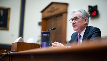 Federal Reserve Chairman Jerome Powell testifies before the House Financial Services Committee on Thursday.