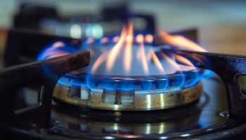 A gas stove burner