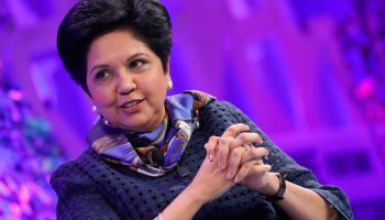 Indra Nooyi speaks onstage at the Fortune Most Powerful Women Summit in 2017