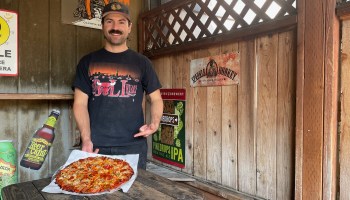 Pizza maker Jerry Benedetto has a one-person business making and selling pizzas.