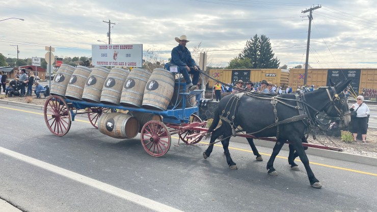 There’s a parade of old-time wagons and work-horses, cowboys and rodeo queens through downtown Pendleton during Round-Up.